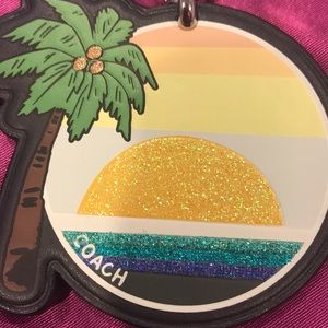 Coach Leather Keychain 🏝